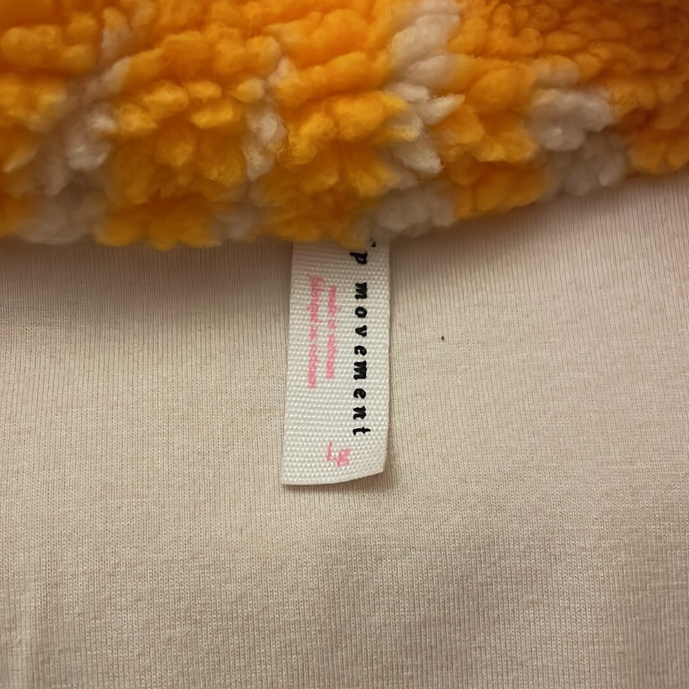 Free People Ombre Sherpa Jacket in Yellow, Orange, Pink, Purple - Picture 6 of 6